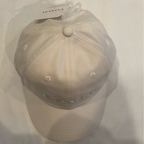 Coach women’s Logo Embroidered Baseball Cap in Chalk black OR off white NWT - Picture 5 of 8